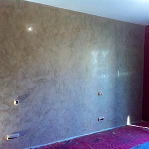 Pose d'enduit decoratif
