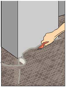 l'arasage de moquette