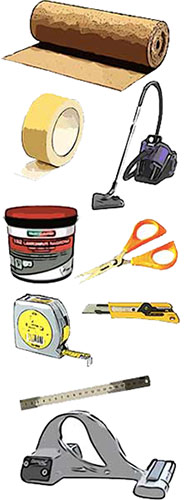 Les outils pour pose de moquette